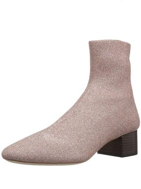 Loeffler Randall pink and silver sock booties size 11.5